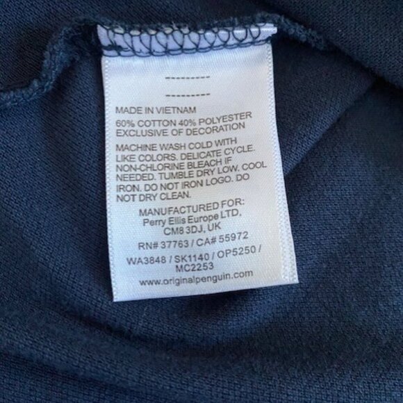 ORIGINAL PENGUIN Men's Navy Blue Polo Shirt XL - Picture 9 of 9